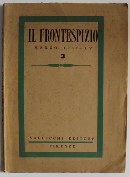 Il Frontespizio. Marzo 1937, n. 3