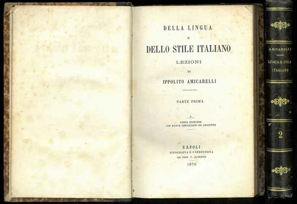 Della lingua e dello stile italiano. Lezioni. Opera completa in …