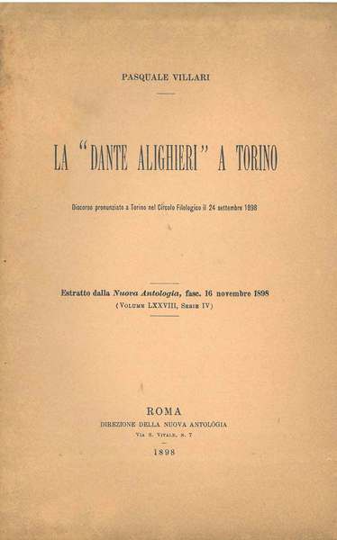 La Dante Alighieri a Torino