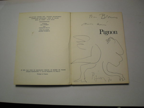 Pignon. Disegno originale, all'occhietto a piena pagina in matita nera, …