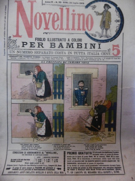 NOVELLINO N.30 FOGLIO ILLUSTRTO A COLORI PER BAMBINI 24 LUGLIO …