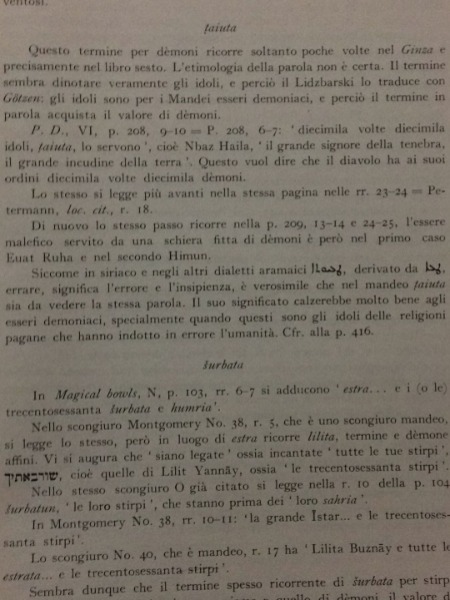 I NOMI DELLE CLASSI DEI DEMONI PRESSO I MANDEI ATTI …