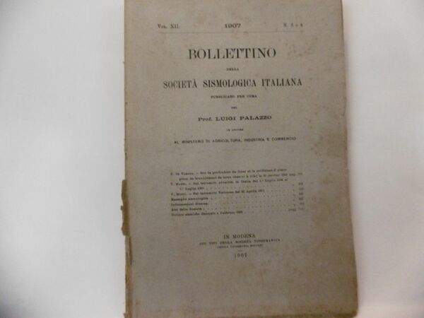 SUI TERREMOTI AVVERTITI IN ITALIA DAL 1 LUGLIO 1904 AL …