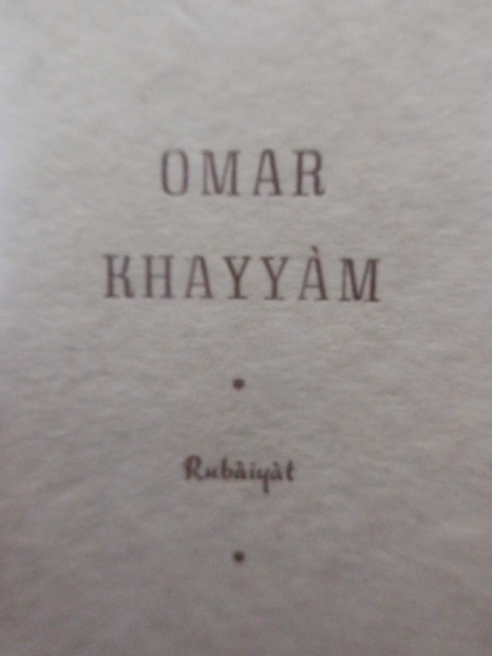 OMAR KHAYYAM RUBAIYAT LA SFINGE MINILIBRO