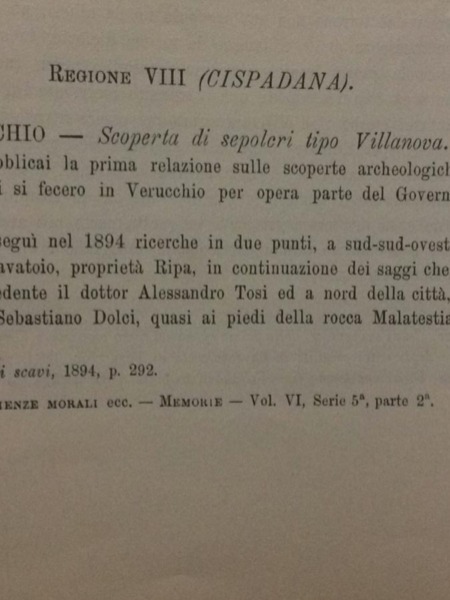 VERUCCHIO SCOPERTE DI SEPOLCRI TIPO DI VILLANOVA NEL RIMINESE SETTEMBRE …