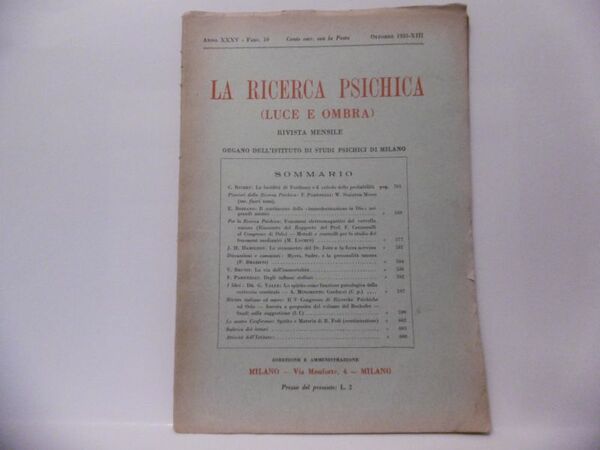 LA LUCIDITA' DI FORTHUNY E IL CALCOLO DELLE PROBABILITA' LA …