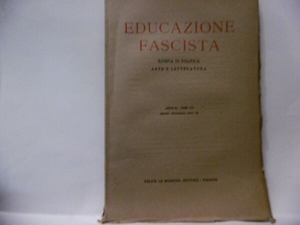 ATLANTICI MASIMO BONTEMPELLI EDUCAZIONE FASCISTA AGOSTO SETTEMBRE 1933