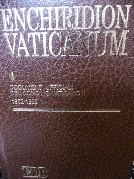 ENCHIRIDION VATICANUM DOCUMENTI UFFICIALI DEL CONCILIO VATICANO II 1962 1965