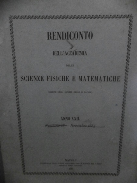 GRANDE COMETA SETTEMBRE 1882 OSSERVATORIO CAPODIMONTE OSSERVAZIONI MICROMETRICHE RENDICONTO SCIENZE …