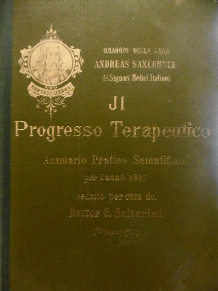 IL PROGRESSO TERAPEUTICO G.SALTERINI NOVEMBRE 1907