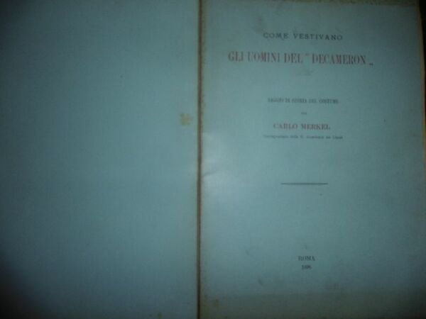 COME VESTIVANO GLI UOMINI DEL DECAMERON SAGGIO STORIA DEL COSTUME …