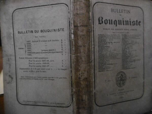 BULLETIN BOUQUINISTE LUGLIO 1863