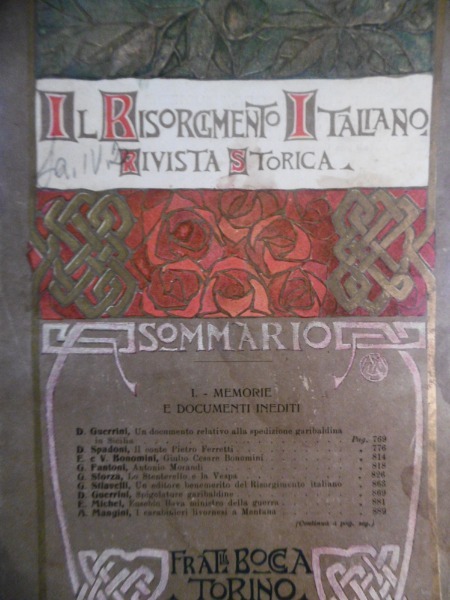 UN DOCUMENTO RELATIVO ALLA SPEDIZIIONE GARIBALDINA IN SICILIA IL ISORGIMENTO …