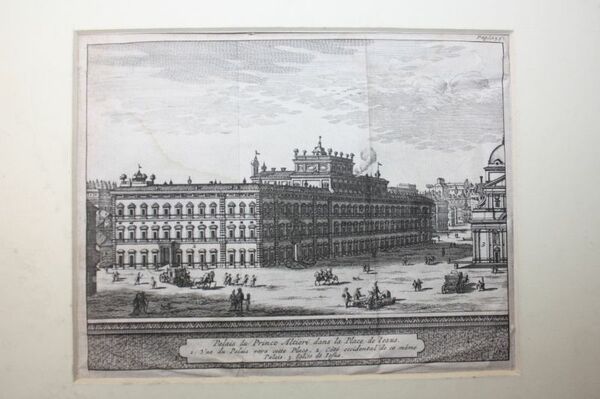 PALAZZO ALTIERI ANTICA INCISIONE OTTOCENTESCA