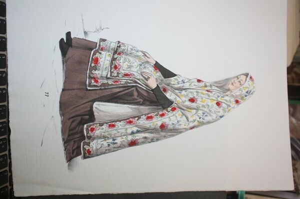 COSTUME DONNA SUD TIROL 1958 COSTUMI POPOLARI ITALIANI GORLICH