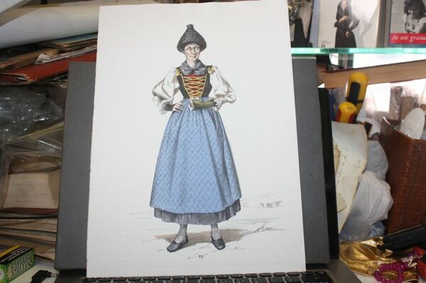COSTUME DONNA DI VIPITENO 1958 CIRCA COSTUMI POPOLARI ITALIANI GORLICH