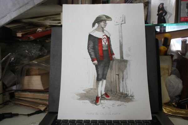 COSTUME UOMO DI CASTELROTTO 1958 CIRCA COSTUMI POPOLARI ITALIANI GORLICH
