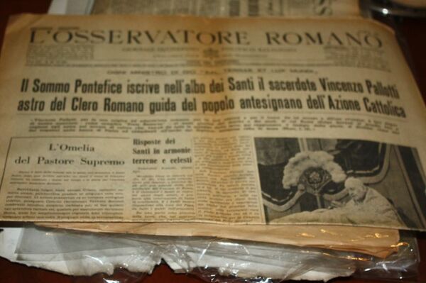 L'OSSRVATORE ROMANO CITTA DEL VATICANO GENNAIO 1963 VINCENZO PALLOTTI ISCRITO …
