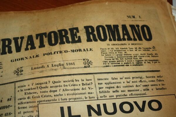 1961 centenario L'OSSERVATORE ROMANO NUM . 1 1 LUGLIO 1861 …