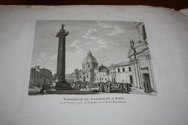 INCISIONE ASSASINAT DE BASSEVILLE A ROMA 13 GENNAIO DE LA …
