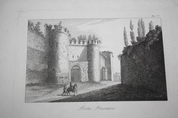 PORTA PINCIANA INCISIONE 1800