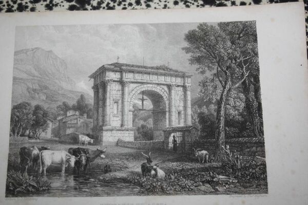 ENTRANCE TO AOSTA HANLING INCISIONE ANTICA 1800