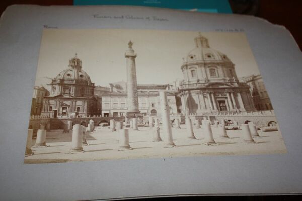 ROMA FORO E COLONNA TRAIANA FOTO OTTOCENTESCA