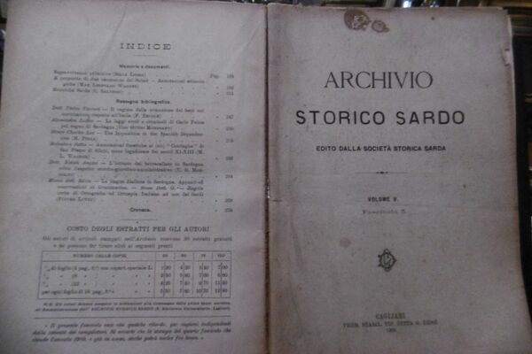 RECENSIONI DEL SUBAK ANNOTAZIONI ETIMOLOGICHE ARCHIVIO STORICO SARDO VOL.V FASCICOLO …