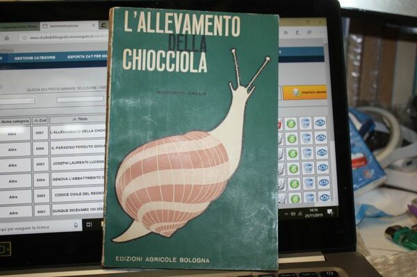 L'ALLEVAMENTO DELLA CHIOCCIOLA GIUSEPPE GALLO EDIZIONI AGRICOLE BOLOGNA