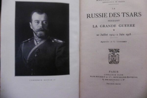 Maurice PalËologue LA RUSSIE DES TSARS PENDANT LA GRANDE GUERRE …