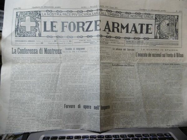 LA CONFERENZA DI MONTREAUX LE FORZE ARMATE APRILE 1937 GIORNALEIN …