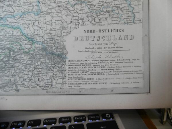 NORD OSTLICHES DEUTSCHLAND GOTHA STIELLER'S ATLAS