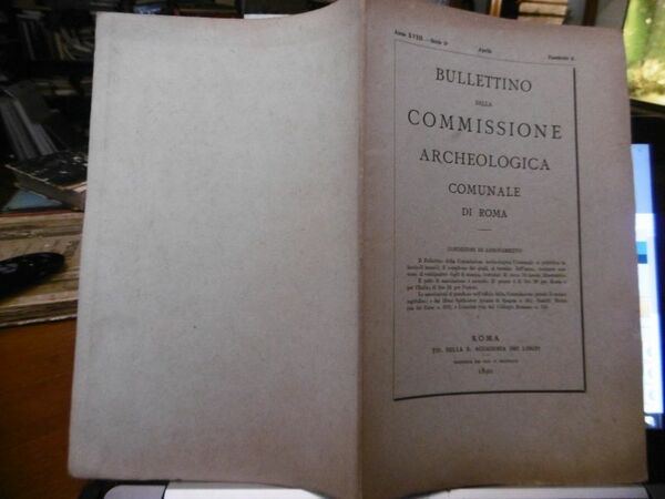 LA CLOACA MASSIMA BULLETTINO DELLA COMMISSIONE ARCHEOLOGICA COMUNALE DI ROMA …