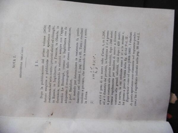 CORSO DI BALISTICA TEORICO PRATICA F.SIACCI MAGGIORE D'ARTIGLIERIA VOLUME III …