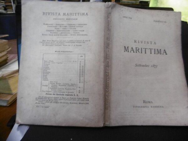 LA NAVE CIRCOLARE RUSSA NOVGORD RIVISTA MARITTIMA SETTEMBRE 1875 FASCICOLO …