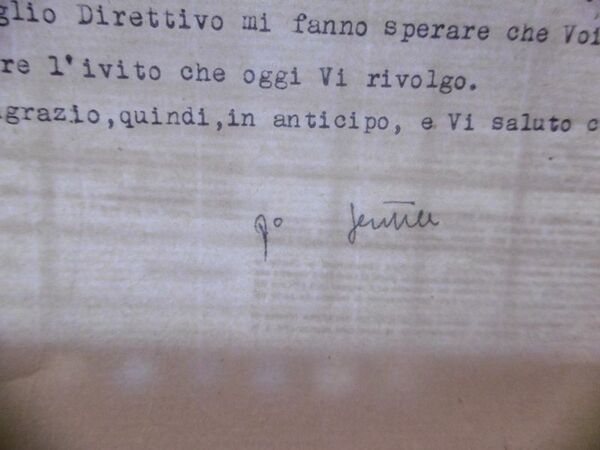 GENTILE AUTOGRAFO LETTERA PALAZZO SERRISTORI 1944