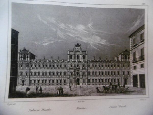 PALAZZO DUCALE MODENA PALAIS DUCAL 1837 AUDOT EDITORE