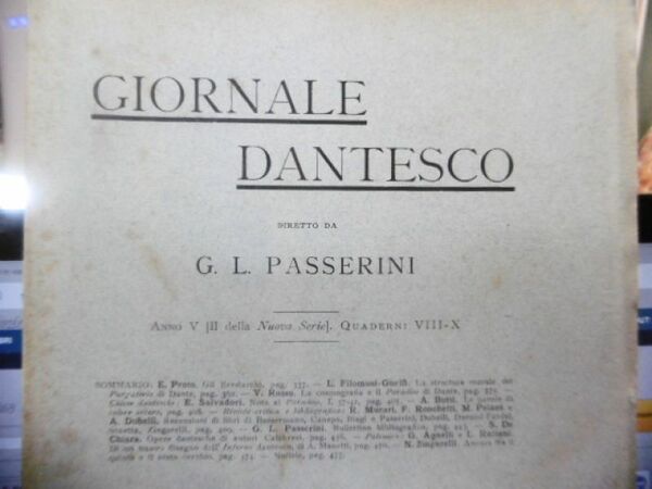 GLI ERESIARCHI GIORNALE DANTESCO ANNO V QUADERNO VIII-X OLSCHKI 1897