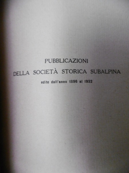 CONGRESSO STORICO SUBALPINO VARALLO SESIA SETTEMBRE 1931 BOLLETTINO STORICO BIBLIOGRAFICO …