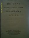 MARTORELLI LUIGI DE CANI DISSERTAZIONE TERZA ORAZIANA DI L.M.O 1814