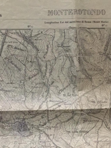 MONTEROTONDO F.144 DELLA CARTA D'ITALIA ISTITUTO GEOGRAFICO MILITARE 1925