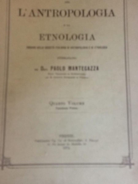 ANTROPOLOGIA SOPRA UNO SCAFOIDE ENRICO MORSELLI ARCHIVIO L'ANTROPOLOGIA ETNOLOGIA 1874