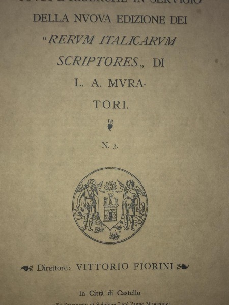 ARCHIVIO MURATORIANO RERUM ITALICARUM N.3