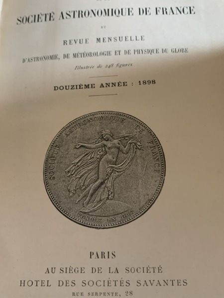 bullettin astronomique de FRANCE 1898