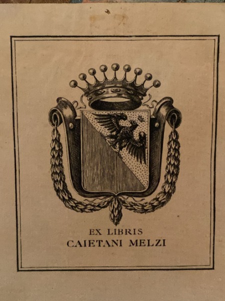 CAIETANI MELZI EX LIBRIS STEMMA ARALDICO