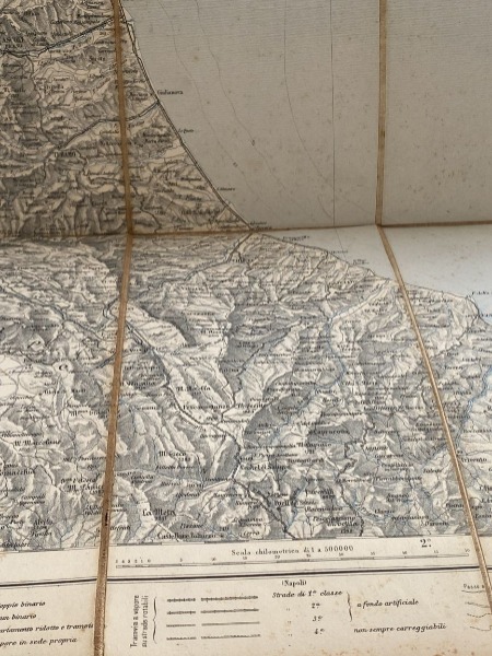 CHIETI CARTA GEOGRAFICA MILITARE 1889