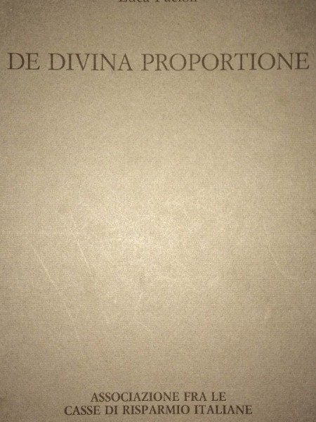 DE DIVINA PROPORTIONE ANASTATICA SILVANA CARIPLO 1982