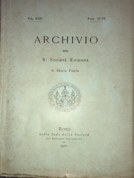 frate FRANCESCO D'ANDREA LE CRONICHE DI VITERBO ARCHIVIO R.SOCIETA' ROMANA …