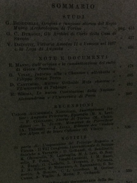 GLI ARCHIVI DI CORTE DELLA CASA DI SAVOIA BOLLETTINO STORICO-BIBLIOGRAFICO …