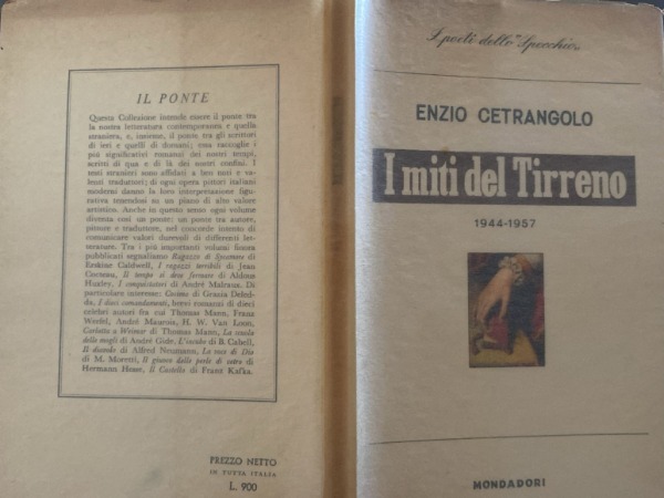 I Miti Del Tirreno Enzio Cetrangolo Mondadori 1958